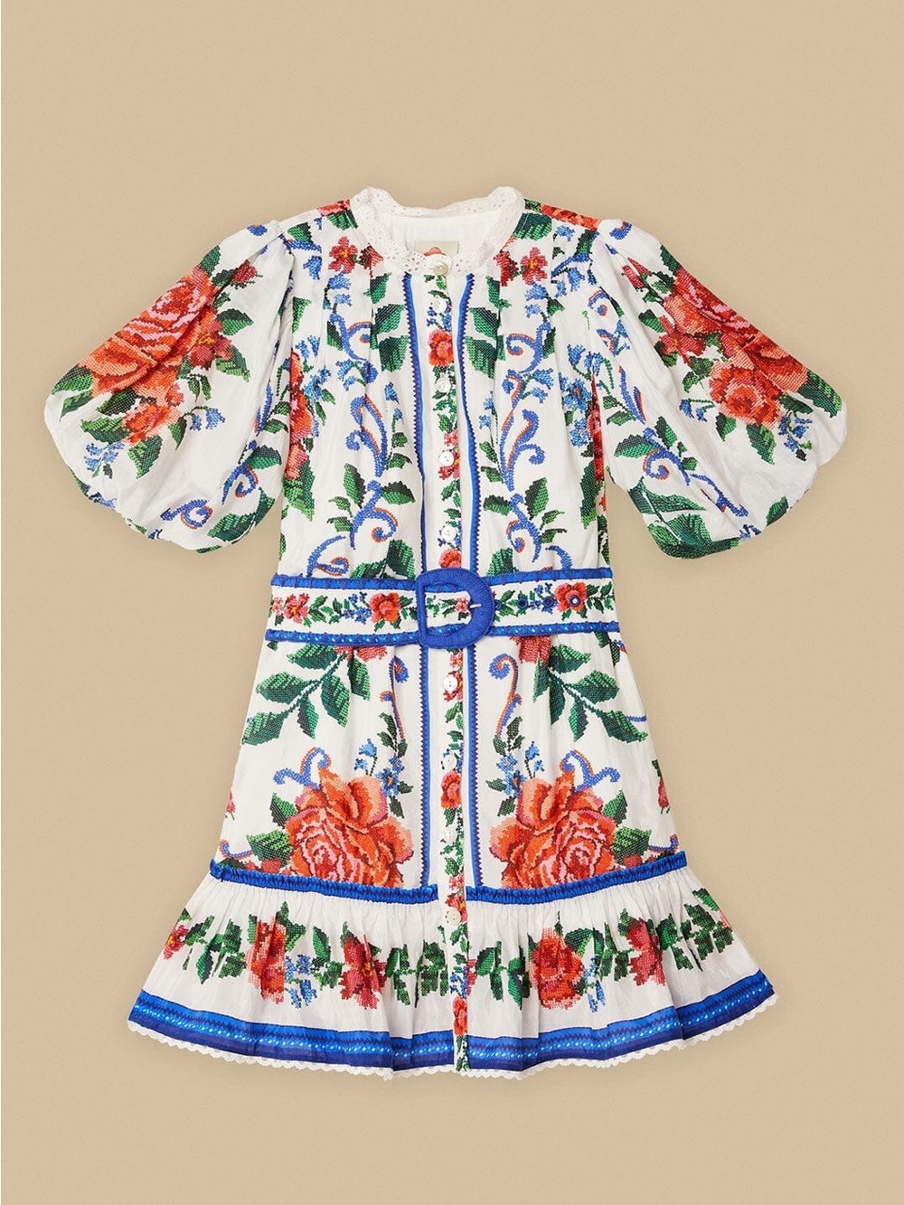 Farm Rio: Off-White Flower Tapestry Mini
Dress - Picture 10 of 13